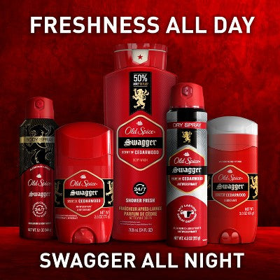 Old Spice Red Collection Solid Deodorant for Men Swagger Scent Aluminum-Free 2pk/3oz - Imperfect Box
