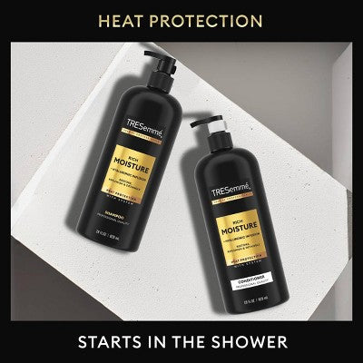 Tresemme Rich Moisture Shampoo and Conditioner Rich Moisture 2 ct for Dry Hair Formulated With Vitamin E and Biotin 28oz - New