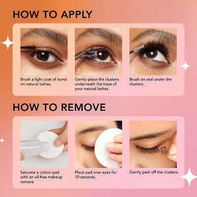 BeBlinky False Eyelash Clusters Narrow Band, Volume 120ct - Imperfect Container