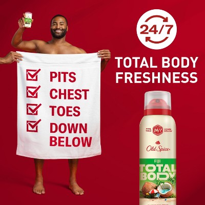 Old Spice Whole Body Spray Deodorant for Men Fiji 3.5oz - New