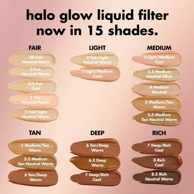 e.l.f. Halo Glow Liquid Filter Highlighter 5.5 Medium/Tan 1.06 fl oz - New