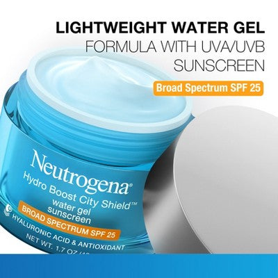 Neutrogena Hydro Boost City Shield Water Face Gel SPF 25 1.7oz - Missing Box