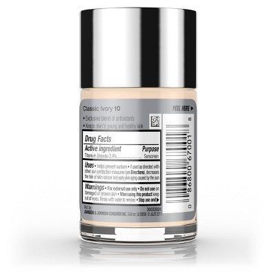Neutrogena Healthy Skin Liquid Makeup Foundation 10 Classic Ivory - Imperfect Container