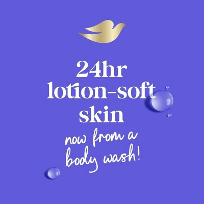 Dove Deep Moisture Body Wash Nourishes the Driest Skin 24hr Lotion-Soft Skin 30.6 fl oz - Imperfect Container