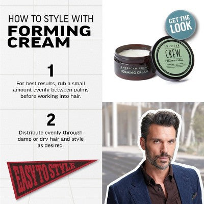 American Crew Men's Medium Hold and Medium Shine  Forming Gel Cream 3oz - New