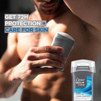 Dove Men+Care Solid Deodorant Stick Clean Comfort 3oz - New