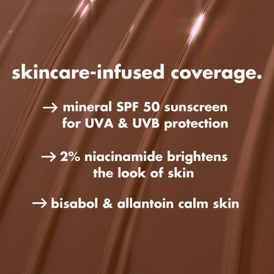 e.l.f. Halo Glow Skin Tint Light Coverage Foundation Mineral SPF 50 9 Medium Cool 1 fl oz - Imperfect Box