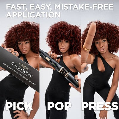 L'Oreal Paris Colorsonic Permanent Hair Color Cartridge Darkest Brown Natural 3 - Imperfect Box