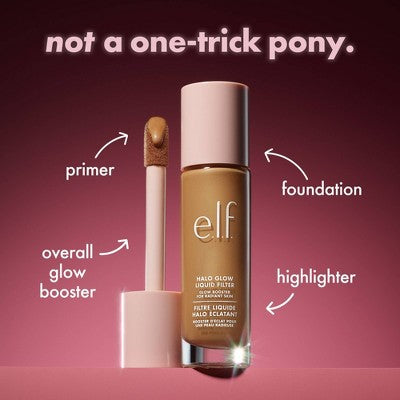 e.l.f. Halo Glow Liquid Filter Highlighter 4 Medium 1.06 fl oz - New