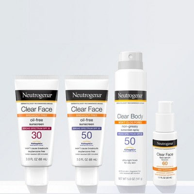 Neutrogena Clear Face Liquid Lotion SPF 30 3 fl oz - Imperfect Container