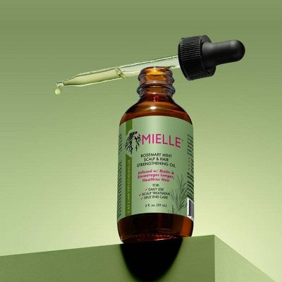 Mielle Organics Rosemary Mint Scalp & Strengthening Hair Oil 2 fl oz - Imperfect Container
