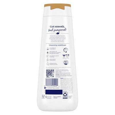 Dove Pamper Body Wash Shea Butter & Vanilla 24hr Lotion-Soft Skin 20 fl oz - New