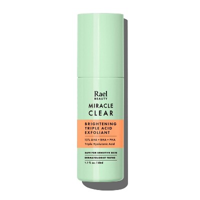 Rael Miracle Clear Brightening Triple Acid Face Exfoliant Gel-Serum 1.7oz - New