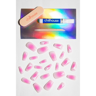 Chillhouse Chill Tips Press-On Nail Set - Design Studio Bikini Lines 24ct - Imperfect Box